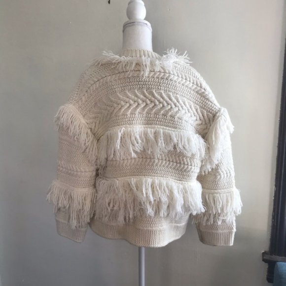 Renee C. Boho Thick knit cardigan with fringe - Picture 2 of 13